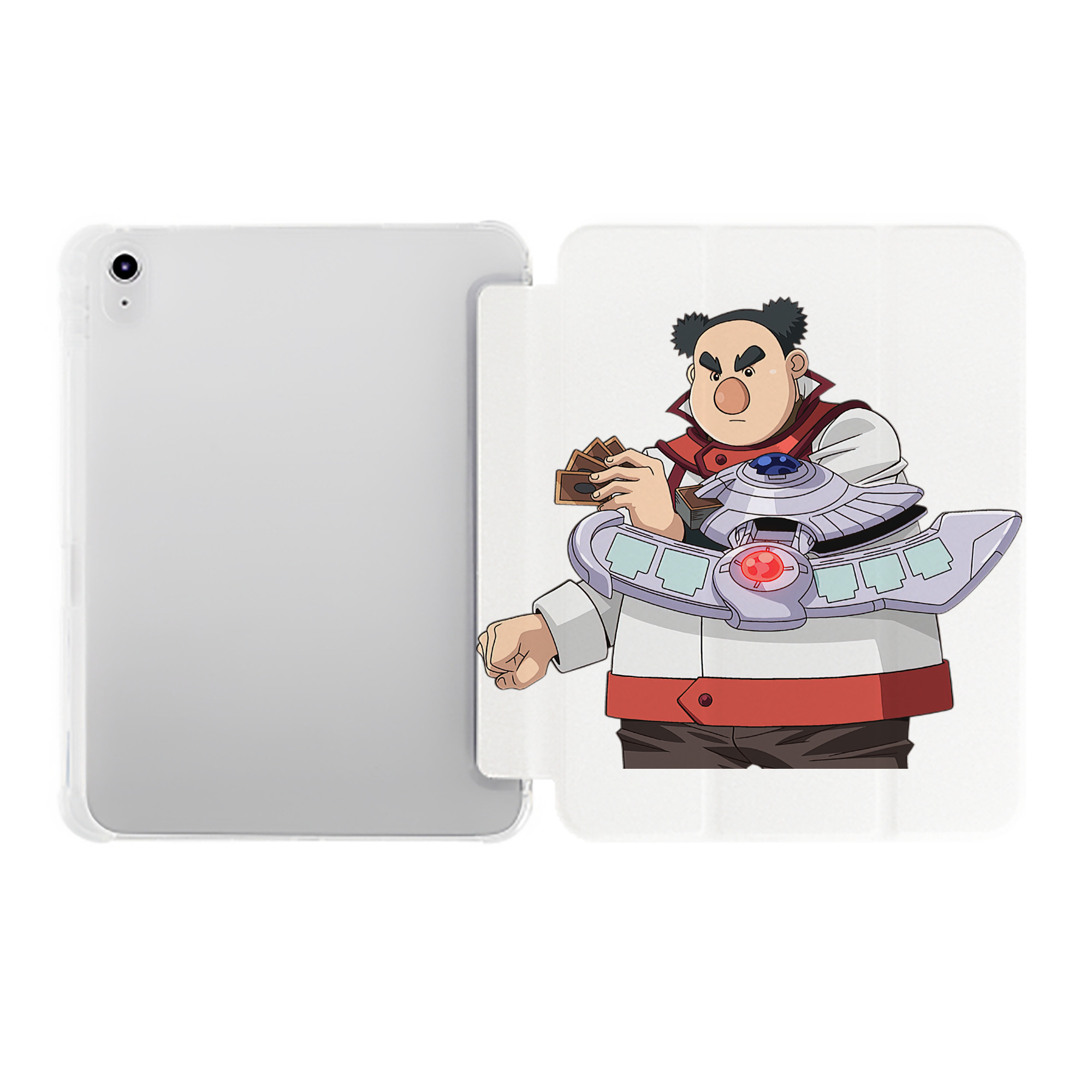 （画像用） 遊☆戯☆王 Yu-Gi-Oh! IPad ケース ペン収納付き 三つ折りスタンド PUレザー×シリコン 対応機種9.5/10.5/10.9インチ